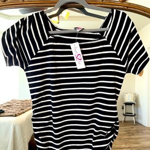 NWT Times Two Striped Maternity Tee